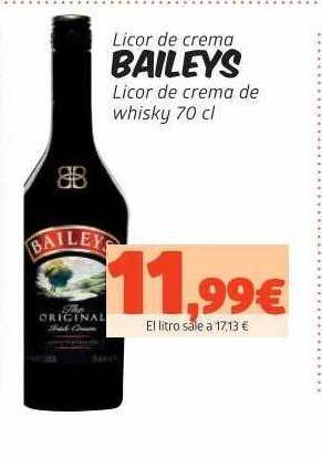 Maskom Supermercados Licor De Crema Baileys Licor De Crema De Whisky oferta