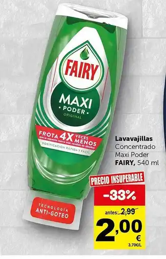 Masymas Lavajillas Concentrado Maxi Poder Fairy oferta