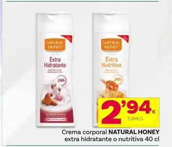Supermercados Dani Crema Corporal Natural Honey Extra Hidratante O Nutritiva oferta