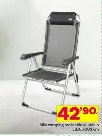 Supermercados Dani Silla Camping Reclinable Aluminio oferta