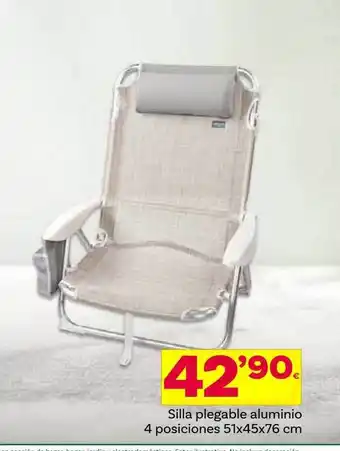 Supermercados Dani Silla Plegable Aluminio 4 Posiciones oferta