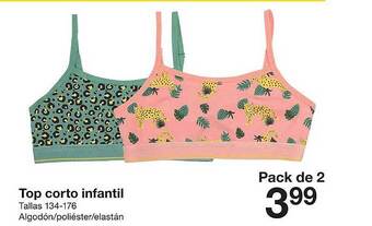 Zeeman Top Corto Infantil oferta