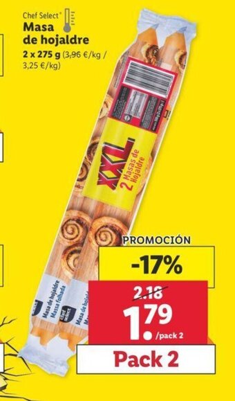 Lidl Masa De Hojaldre 2 x 275g oferta