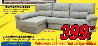 Rapimueble Chaiselongue Reversible oferta
