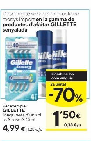 Caprabo Maquinilla desechable gillette oferta