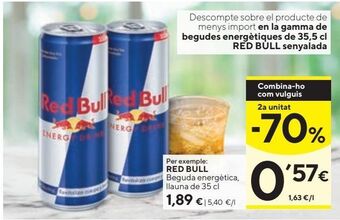 Caprabo Bebida energética red bull oferta