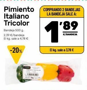 AhorraMas Pimiento italiano tricolor oferta