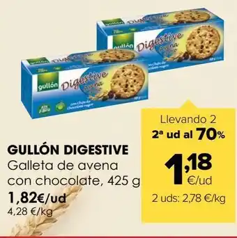 Autoservicios Familia Guillón digestive galleta de avena con chocolate, 425 g oferta