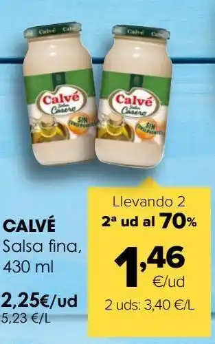 Autoservicios Familia Calvé salsa fina, 430 ml oferta