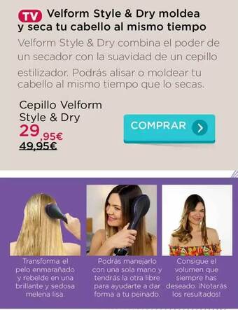 La tienda en casa Cepillo Velform Style & Dry oferta