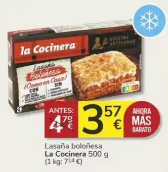 Supermercados Charter La Cocinera Lasaña boloñesa 500 g oferta