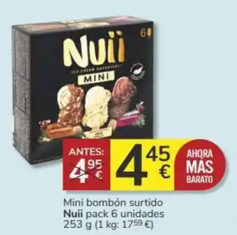 Supermercados Charter Nuii Mini bombón surtido pack 6 unidades 253 g oferta