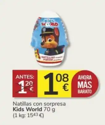 Supermercados Charter Kids World Natillas con sorpresa 70 g oferta