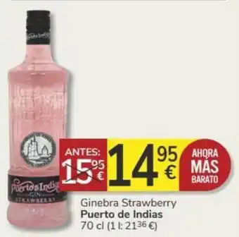 Supermercados Charter Puerto de Indias Ginebra Strawberry 70 cl oferta