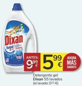 Supermercados Charter Dixan Detergente Gel 55 Lavados oferta