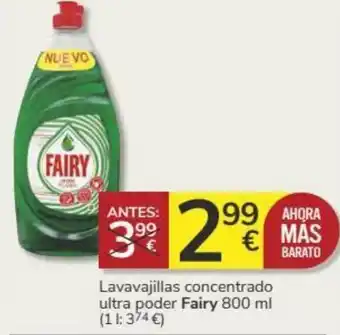 Supermercados Charter Fairy Lavavajillas Concentrado Ultra Poder 800 ml oferta