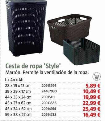 Bauhaus Cesta para ropa oferta