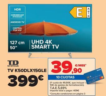 Carrefour Td systems tv k50dlx15gle oferta