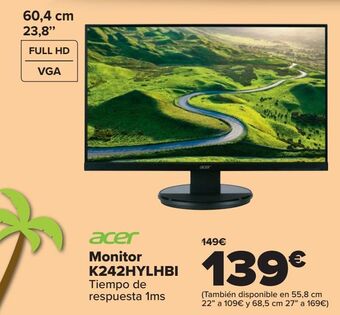 Carrefour Acer monitor k242hylhbi oferta