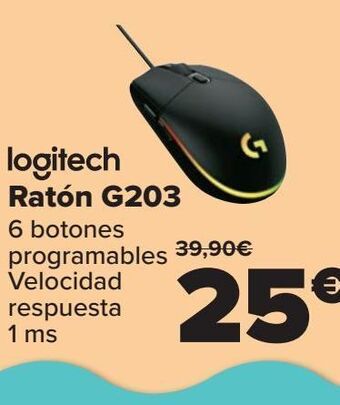 Carrefour Logitech ratón g203 oferta