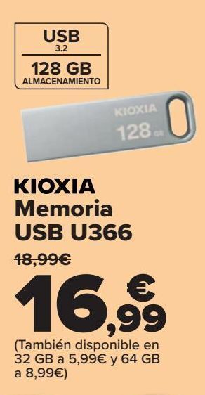 Carrefour Kioxia memoria usb u366 oferta