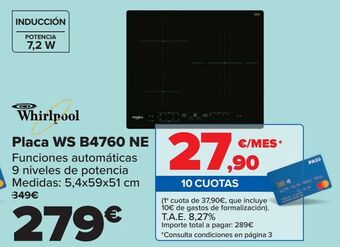 Carrefour Whirlpool placa ws b4760 ne oferta