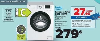Carrefour Beko lavadora wta 8612 xswr oferta