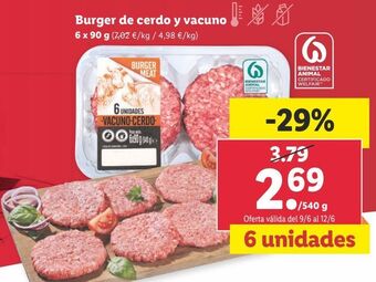 Lidl Hamburguesas oferta