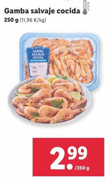 Lidl Gambas cocidas oferta