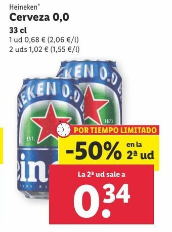 Lidl Cerveza sin alcohol heineken oferta