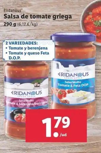 Lidl Salsa de tomate eridanous oferta