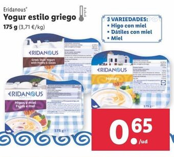 Lidl Yogur griego eridanous oferta