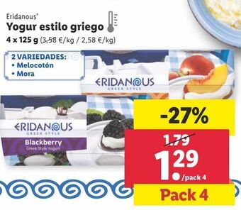 Lidl Yogur griego eridanous oferta
