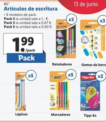 Lidl Bolígrafos bic oferta