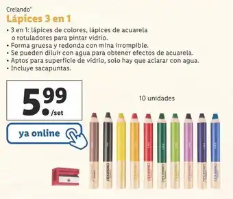 Lidl Lápices crelando oferta