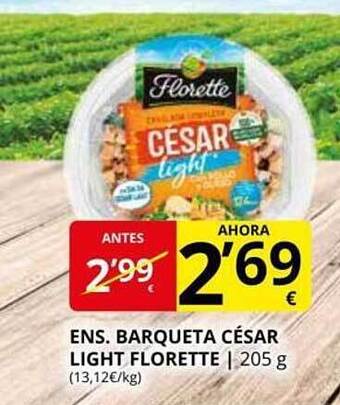 Supermercados MAS Ens Barqueta César Light Florette oferta