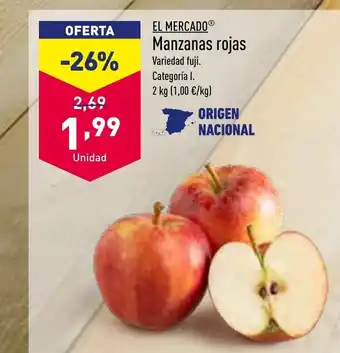 ALDI El Mercado Manzanas rojas 2 kg oferta