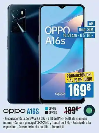 Beep Oppo A16s oferta