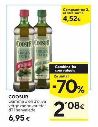 Caprabo Coosur Gamma D'oli D'oliva Verge Monovarietal oferta