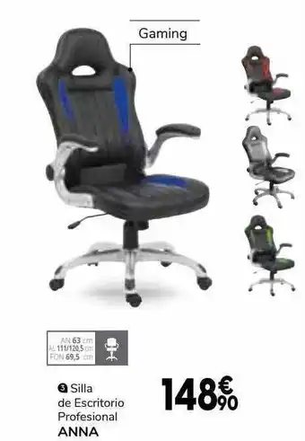 Conforama Sila De Escritorio Profesional Anna oferta