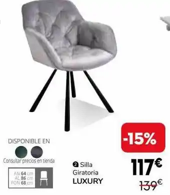 Conforama Silla Giratoria Luxury oferta