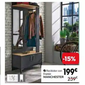 Conforama Recibidor Con Espejo Manchester oferta