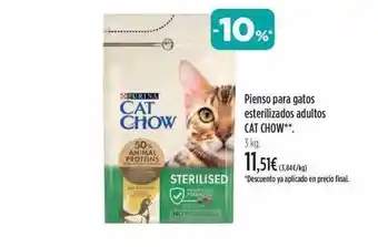 El Corte Inglés Pienso Para Gatos Esterillizados Adultos Cat Chow oferta