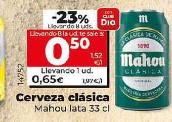 Cerveza Clásica Mahou Lata