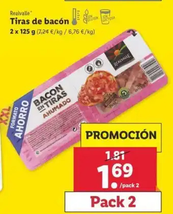 Lidl Tiras de bacón 2 x 125g oferta