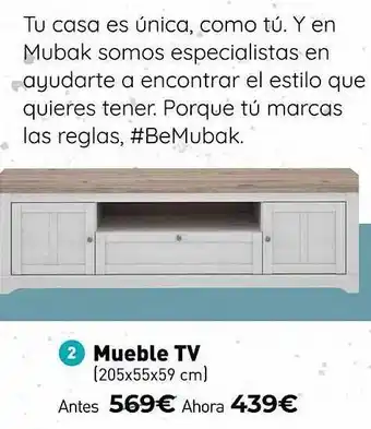 Mubak Mueble Tv 205x55x59 Cm oferta