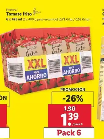 Lidl Tomate frito 6 x 425ml oferta