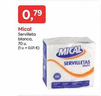 Suma Supermercados Mical Servilleta Blanca oferta