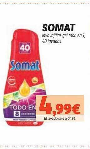 Supermercados Lupa Somat Lavavajillas Gel Todo En 1 40 Lavados oferta