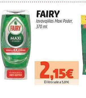 Supermercados Lupa Fairy Lavavajillas Maxi Poder oferta
